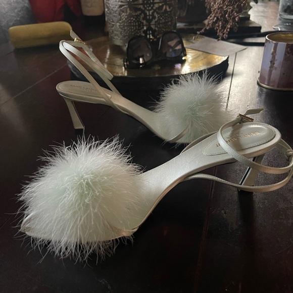 Saint Laurent Mae Pointed Toe Mules - Picture 8 of 9